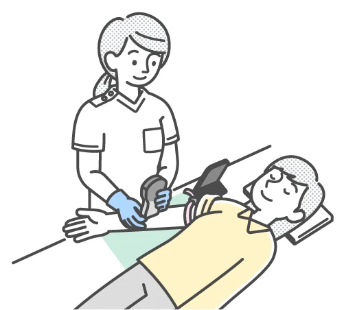 エコー下穿刺イラスト